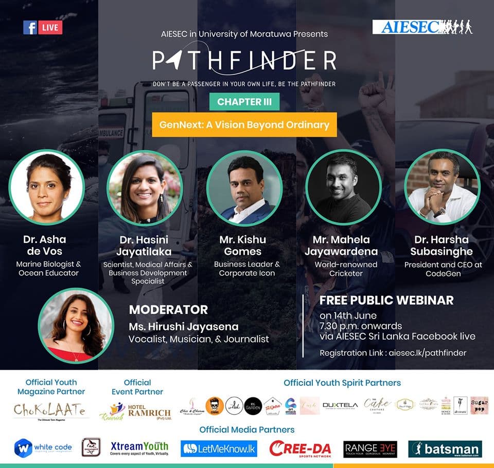 AIESEC PATHFINDER "GENNEXT: A VISION BEYOND ORDINARY" PRESENTED BY THE UNIVERSITY OF MORATUWA - A WEBINAR FEATURING DR ASHA DE VOS 1